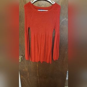 Red Sweater Top size Large
